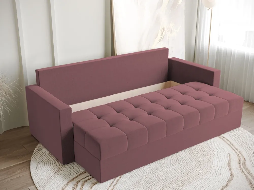 Kanapy I Sofy|Meble Dla Dzieci>BROMARKT Rozkładana sofa trzyosobowa z funkcją spania HOT pudrowy róż