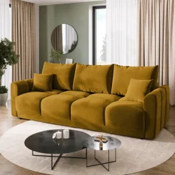 Kanapy I Sofy|Zestawy Mebli Do Przedpokoju>BROMARKT Rozkładana sofa z funkcją spania NUBES welur