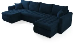 Narożniki>BROMARKT Rozkładana welurowa kanapa narożna do salonu LUIS U