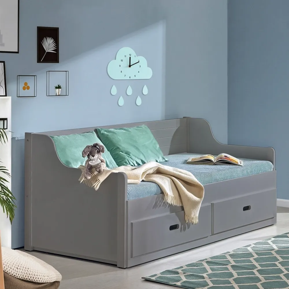 Łóżka Młodzieżowe|Łóżka Dziecięce>DOLMAR Rozkładane łóżko do pokoju dziecięcego 160x200 cm SELLO popiel