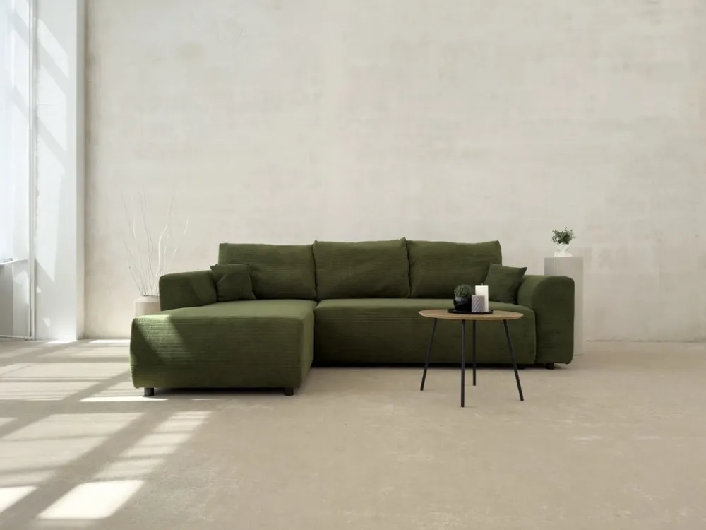 Meble Dla Dzieci|Meble Młodzieżowe>BROMARKT Rozkładany narożnik czarny z funkcją spania do salonu ROMEO