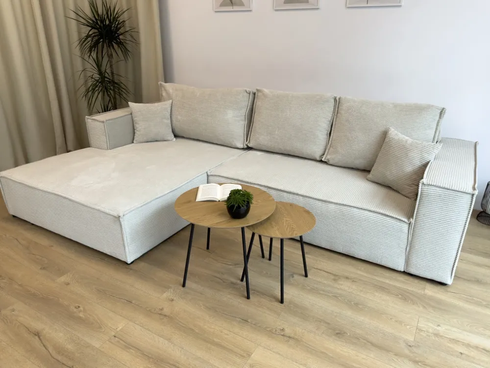 Meble Dla Dzieci|Narożniki>BROMARKT Rozkładany narożnik do salonu sztruksowy PABLO