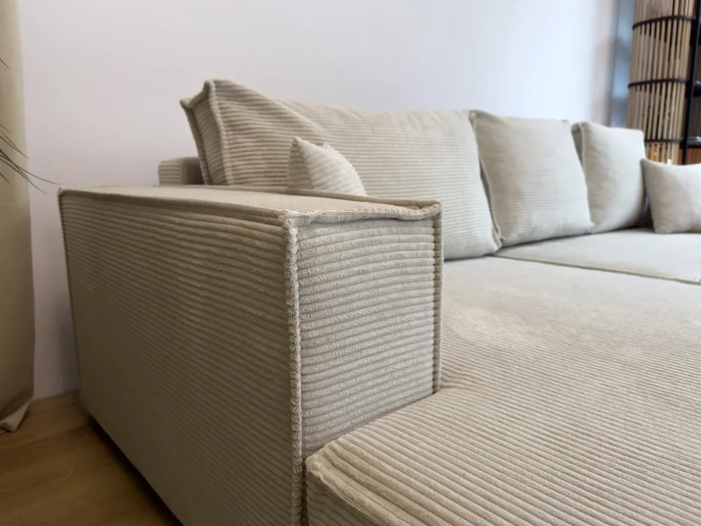 Meble Dla Dzieci|Narożniki>BROMARKT Rozkładany narożnik do salonu sztruksowy PABLO