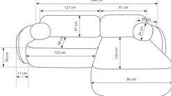 Narożniki></noscript>LASKI Rozkładany narożnik do salonu z funkcją spania beżowy OMERO