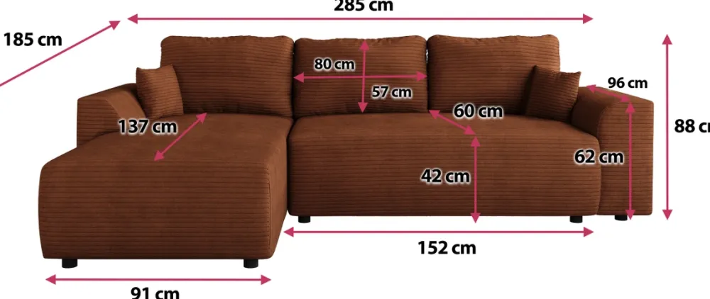 Meble Dla Dzieci|Narożniki>BROMARKT Rozkładany narożnik do salonu z funkcją spania ROMEO