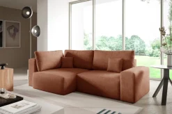 Narożniki>BROMARKT Rozkładany narożnik do salonu z funkcją spania boucle CAMILO DUO