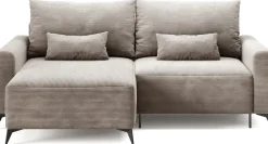 Narożniki|Meble Dla Dzieci>BROMARKT Rozkładany narożnik loft na nóżkach z pojemnikiem do salonu LORENZO beżowy