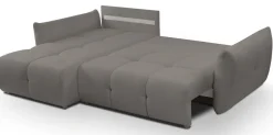 Meble Dla Dzieci|Narożniki>LASKI Rozkładany narożnik nowoczesny do salonu z funkcją spania i pojemnikiem BERGAMO grafit