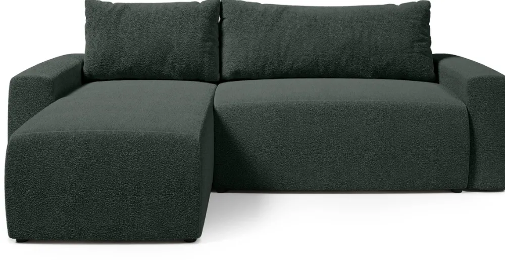 Meble Dla Dzieci|Meble Młodzieżowe>BROMARKT Rozkładany narożnik z funkcją spania i pojemnikiem PLUSH L zieleń