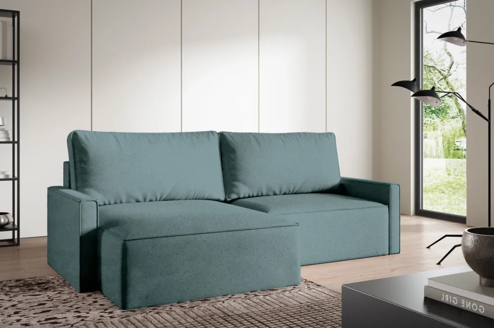 Meble Dla Dzieci|Meble Młodzieżowe>BROMARKT Rozkładany narożnik z funkcją spania do salonu boucle nowoczesny NORBERT