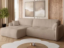 Meble Dla Dzieci|Meble Młodzieżowe>BROMARKT Rozkładany narożnik z funkcją spania i pojemnikiem boucle CLAUDIO