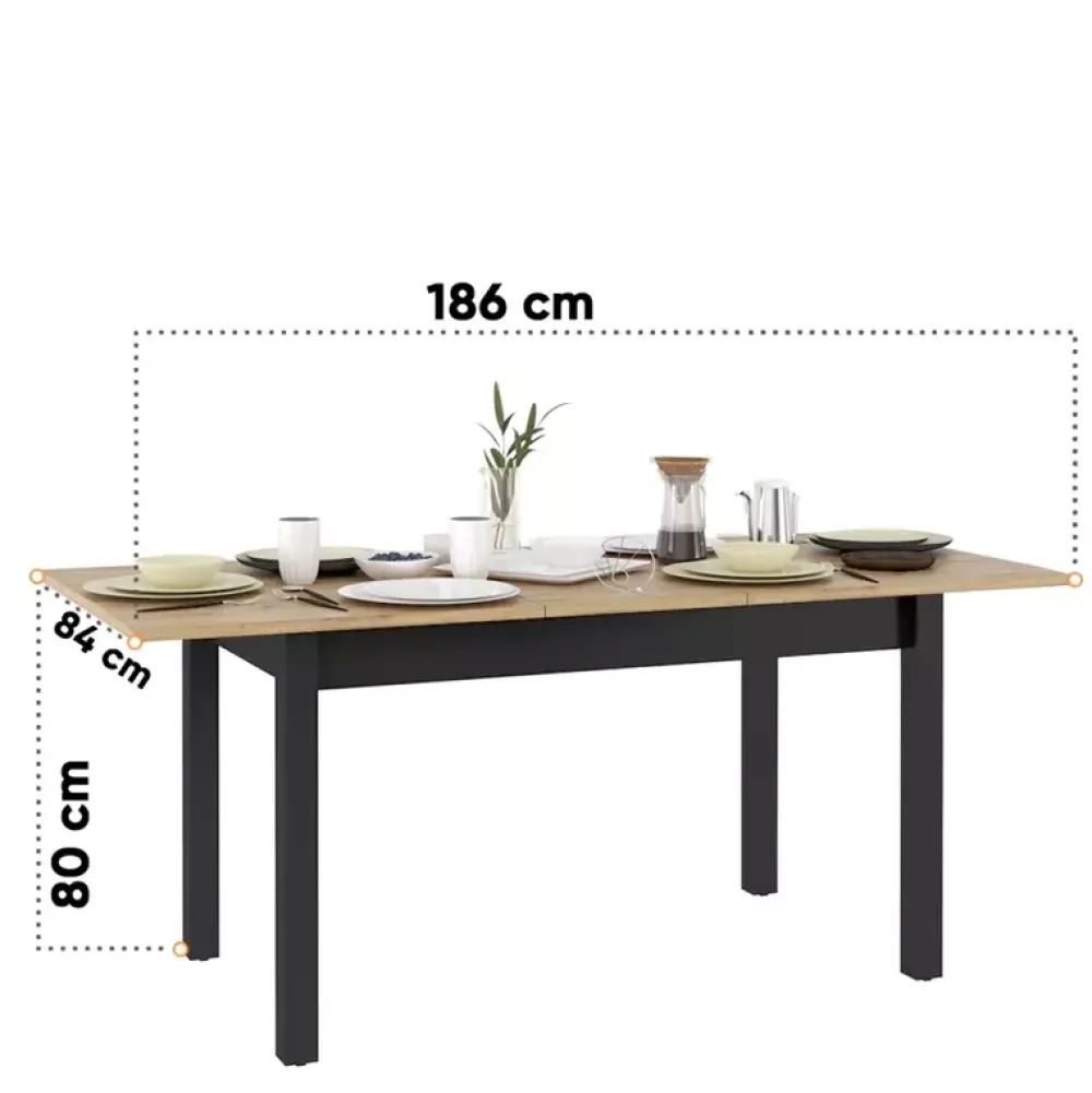 Krzesła|Stoły Rozkładane>lenart. Rozkładany stół do salonu QUANT dąb artisan