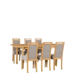 Stoły Z Krzesłami>DREWMIX Rozkładany stół z drewnianymi krzesłami do jadalni GROTTO