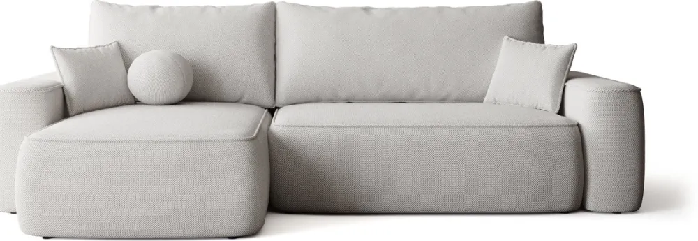 Meble Dla Dzieci|Narożniki>BROMARKT Rozkładany szary narożnik z funkcją spania do salonu CARMELLO DUO