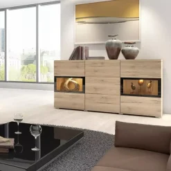 Zestawy Mebli Do Salonu|Komody>Helvetia Rustykalna komoda do salonu BARRET san remo jasne