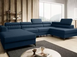 Narożniki></noscript>NEXT COLLECTION Salonowy narożnik z regulowanymi zagłówkami PAULLETTO wolnostojący pojemniki