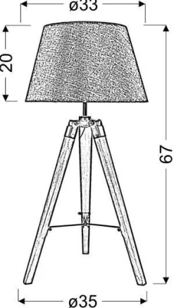 Oświetlenie Sypialni|Oświetlenie Salonu></noscript>Candellux Lighting Skandynawska lampka nocna Lugano E27 60W