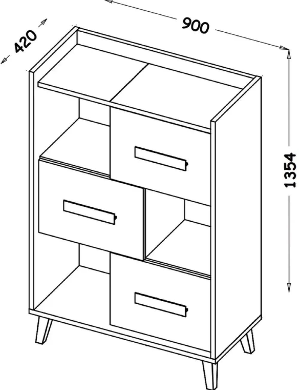 Zestawy Mebli Młodzieżowych|Meblościanki>DOLMAR Skandynawska meblościanka do pokoju młodzieżowego WARSAW