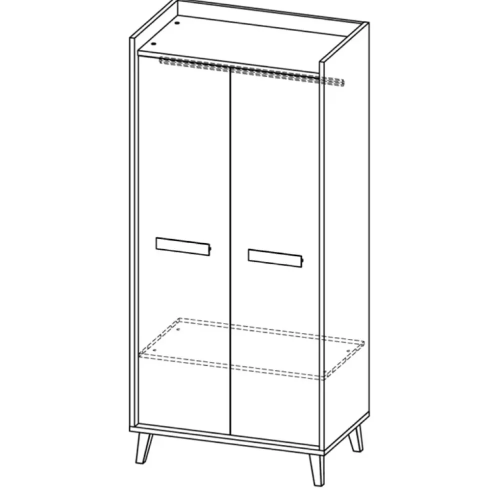 Zestawy Mebli Młodzieżowych|Meblościanki>DOLMAR Skandynawska meblościanka młodzieżowa z szafą i komodą WARSAW