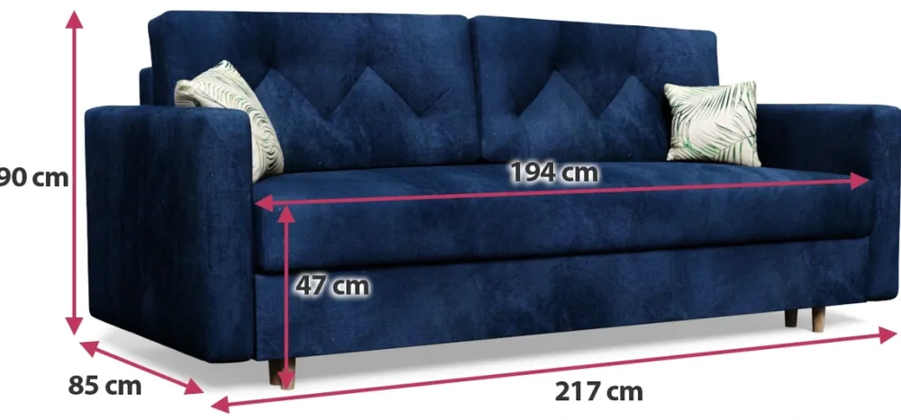 Meble Dla Dzieci|Kanapy I Sofy>Meble Grand Skandynawska rozkładana sofa do salonu szara NATA