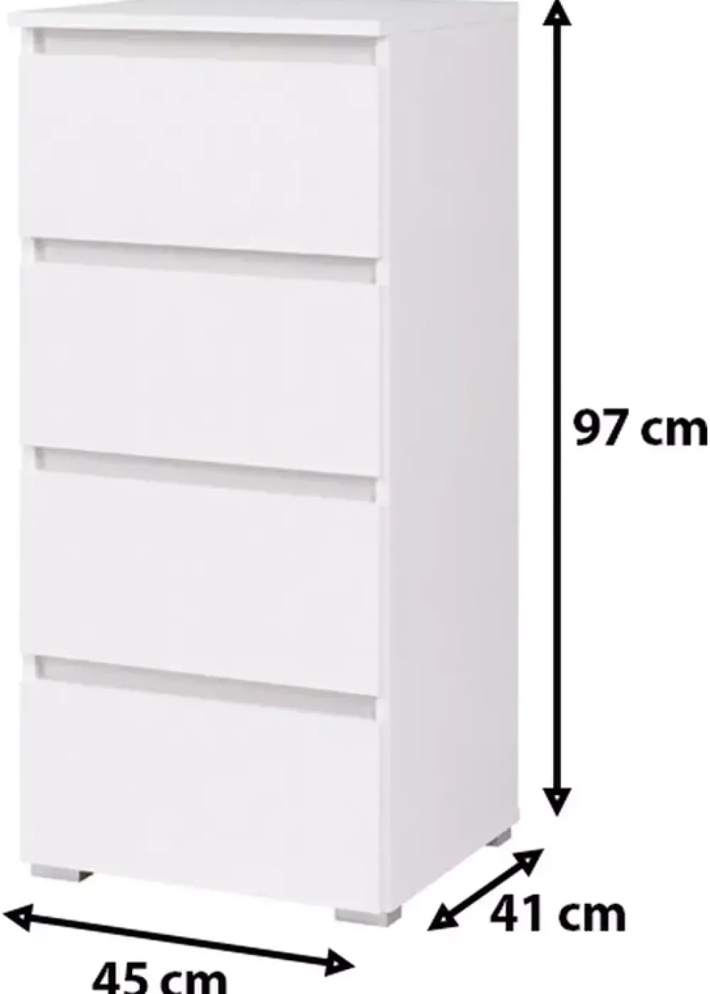 Zestawy Mebli Młodzieżowych|Komody>MARIDEX Smukła młodzieżowa komoda z szufladami w kolorze COSTA dąb riviera