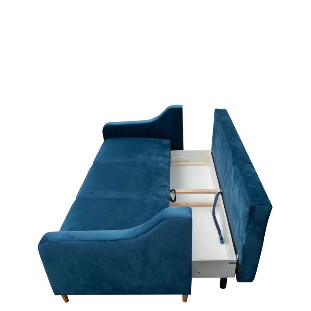 Kanapy I Sofy>MEBAS Sofa do salonu z funkcją spania LENZI pojemnik na pościel