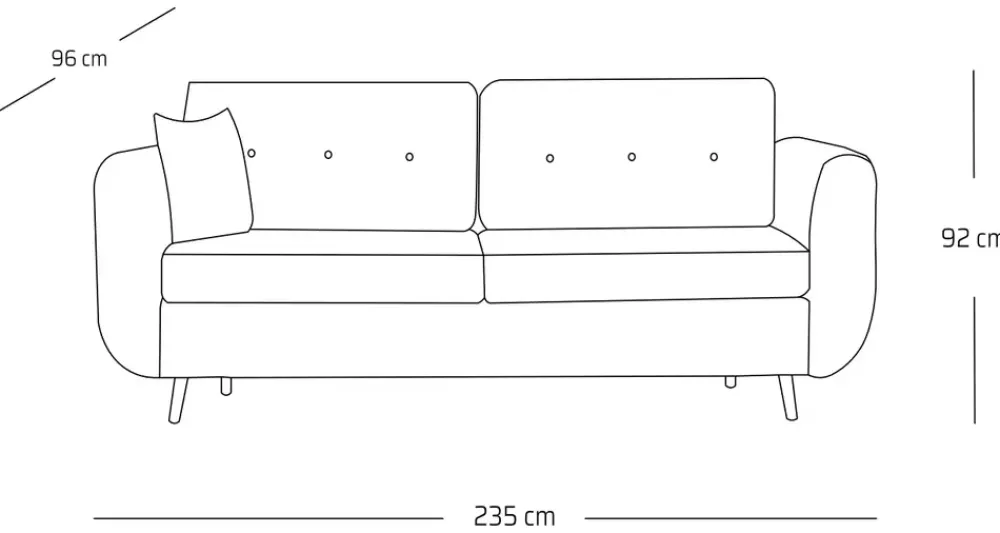 Kanapy I Sofy|Zestawy Mebli Do Przedpokoju>NEXT COLLECTION Sofa rozkładana do salonu z funkcją spania AURA sprężyny bonell