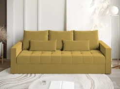 Meble Dla Dzieci|Meble Młodzieżowe></noscript>BROMARKT Sofa trzyosobowa z funkcją spania HOT musztardowa