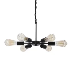 Oświetlenie Jadalni|Oświetlenie Kuchni>Candellux Lighting Sparta lampa wisząca czarny 6X60W E27