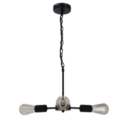 Oświetlenie Jadalni|Oświetlenie Kuchni>Candellux Lighting Sparta lampa wisząca czarny 3X60W E27