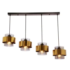 Oświetlenie Przedpokoju|Oświetlenie Jadalni>Candellux Lighting SPIEGA WISZĄCA CZARNY MOSIĘŻNY E27 KLOSZ BEZBARWNY