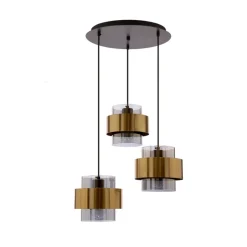 Oświetlenie Przedpokoju|Oświetlenie Jadalni>Candellux Lighting SPIEGA WISZĄCA TALERZ MOSIĘŻNY E27 KLOSZ BEZBARWNY