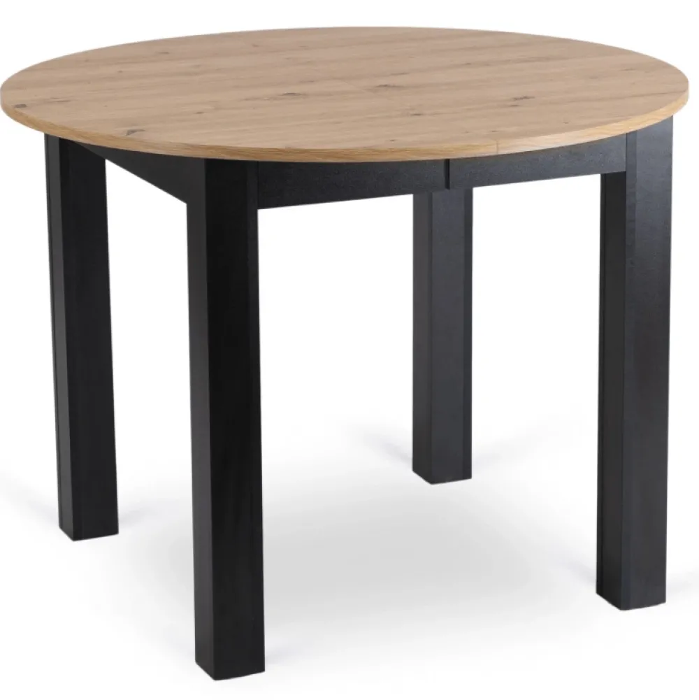Stoły Rozkładane|Stoły>MEBEL ELITE Stół do jadalni HAVONE 102-142 cm dąb artisan z czarnymi nogami