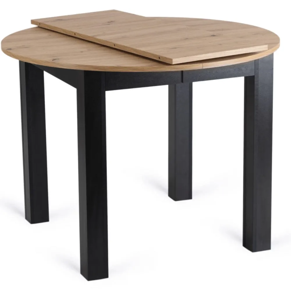 Stoły Rozkładane|Stoły>MEBEL ELITE Stół do jadalni HAVONE 102-142 cm dąb artisan z czarnymi nogami