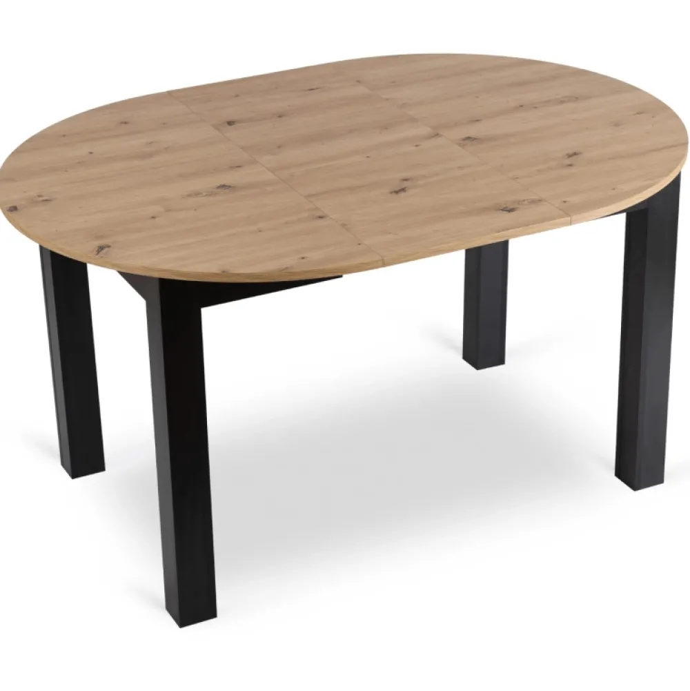 Stoły Rozkładane|Stoły>MEBEL ELITE Stół do jadalni HAVONE 102-142 cm dąb artisan z czarnymi nogami