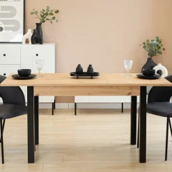 Stoły Rozkładane|Stoły>INTER MEBLE Stół do jadalni NOSTE 120 cm dąb artisan z czarnymi nogami