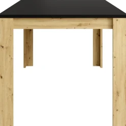 Stoły|Zestawy Mebli Do Salonu>MEBLOSIEK Stół do jadalni RUSTICA 180 cm dąb artisan z czarnym blatem