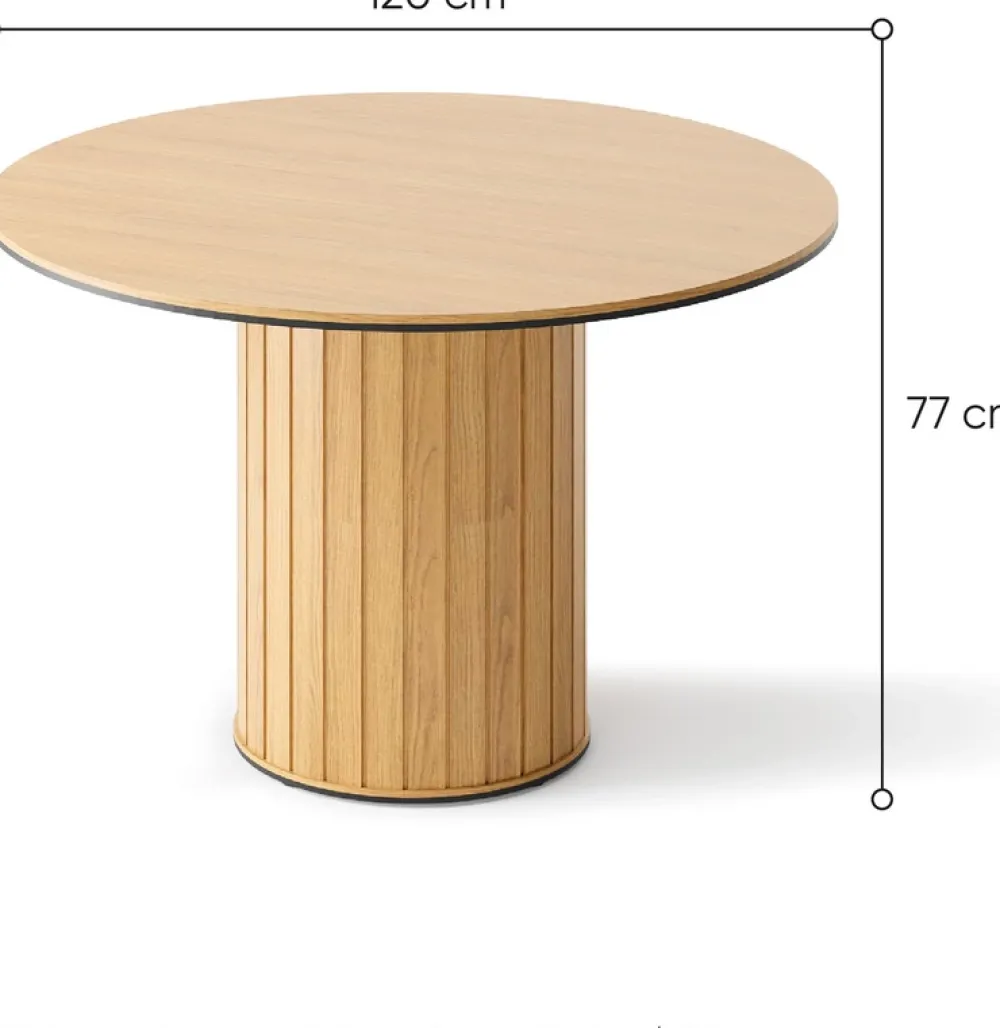 Stoły>lenart. Stół okrągły do salonu ROTTO dąb vincenza