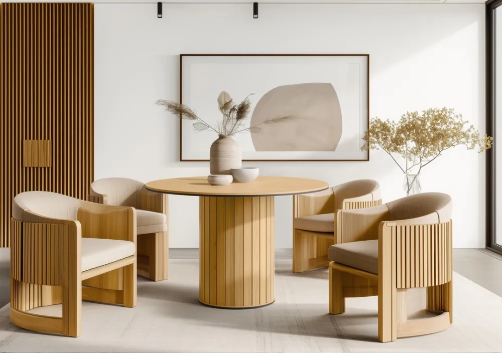 Stoły>lenart. Stół okrągły do salonu ROTTO dąb vincenza