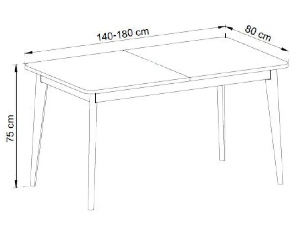 Krzesła|Stoły>PIASKI Stół rozkładany 140-180 RENI dąb artisan