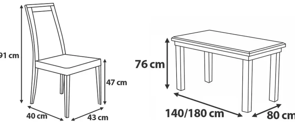 Stoły Z Krzesłami>DREWMIX Stół rozkładany z krzesłami do jadalni LEVATE