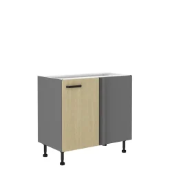 Meble Kuchenne>Lempert Stojąca szafka narożna 90 cm SUNSHINE jodełka scandi