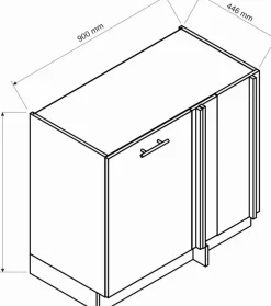 Meble Kuchenne>Stolkar Stojąca szafka narożna NATALIA