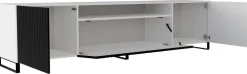 Szafki Rtv>Arton Stojąca szafka RTV 200 cm do salonu pod telewizor TAVIO biały czarny