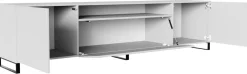 Szafki Rtv>Arton Stojąca szafka RTV na nóżkach 200 cm biała do salonu LANTOS biały