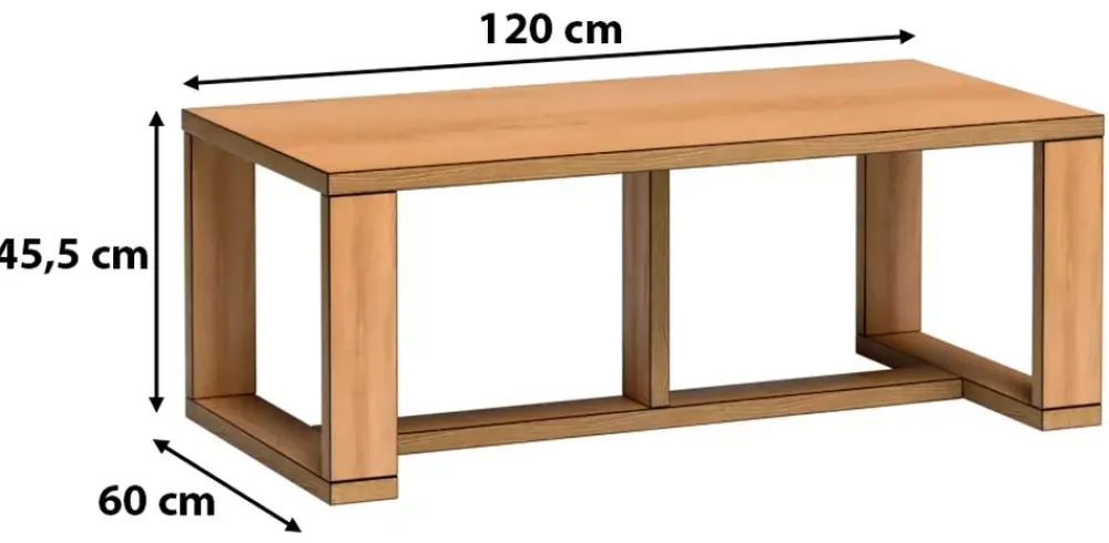Ławy I Stoliki>JARSTOL Stolik kawowy 120 cm w stylu nowoczesnym FONETTI dąb karmel
