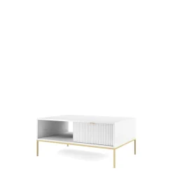 Zestawy Mebli Do Salonu|Ławy I Stoliki></noscript>PIASKI Stolik kawowy w stylu glamour AVANTI biały