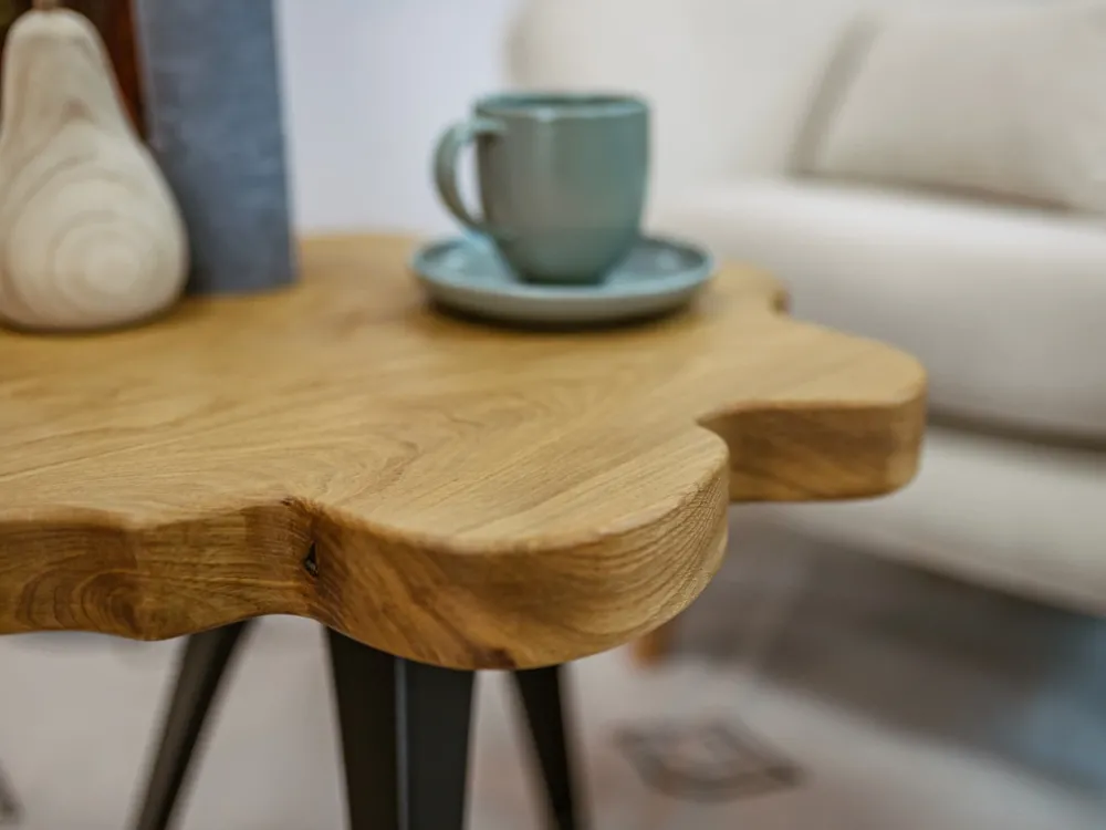 Ławy I Stoliki>BROMARKT Stolik kawowy dębowy CLOVER olejowane drewno dębowe