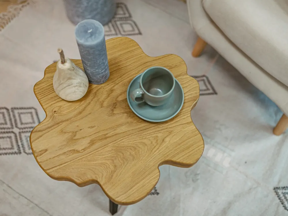 Ławy I Stoliki>BROMARKT Stolik kawowy dębowy CLOVER olejowane drewno dębowe