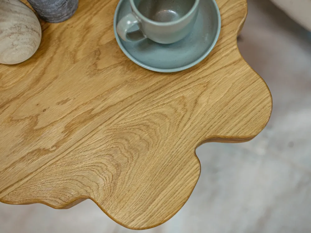 Ławy I Stoliki>BROMARKT Stolik kawowy dębowy CLOVER olejowane drewno dębowe